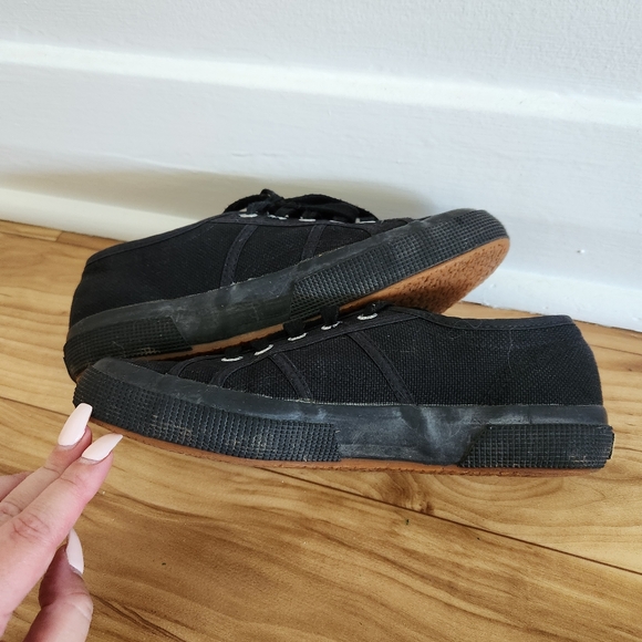 Black Canvas and Rubber Superga Shoes - Picture 8 of 11